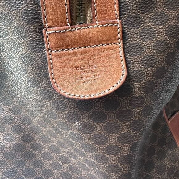 Authentic Vintage Celine Macadam Canvas Boston Travel Bag - Picture 6 of 16